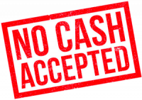 No cash accepted!